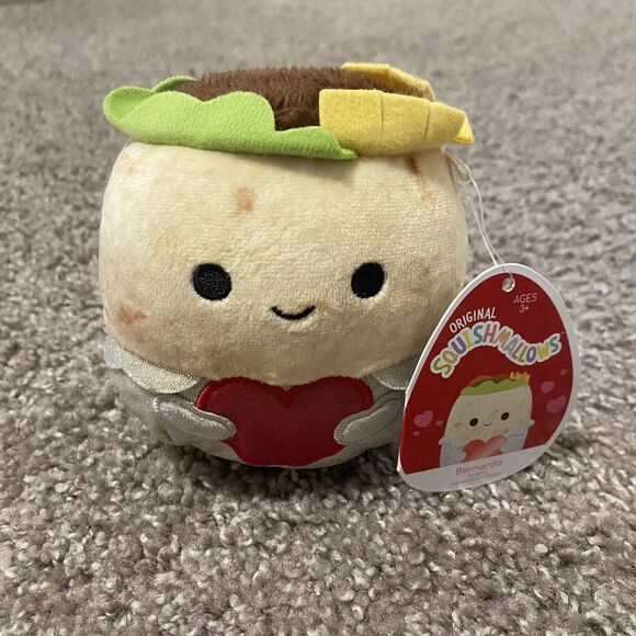 Bernardo Burrito Valentines Day Mini Squishmallow - Picture 1 of 5